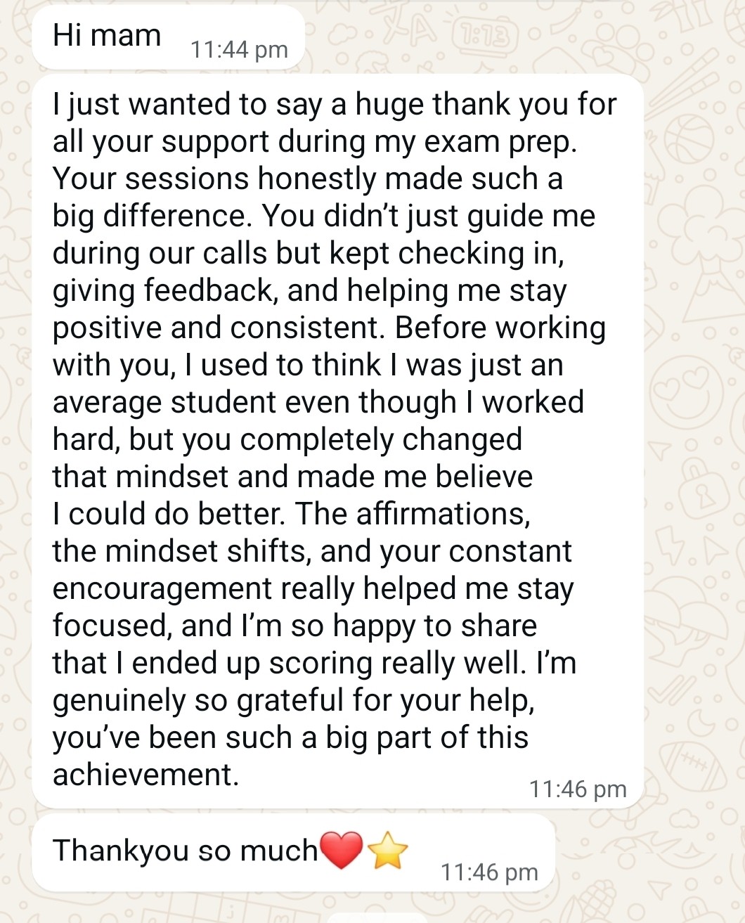 Parent testimonial 1