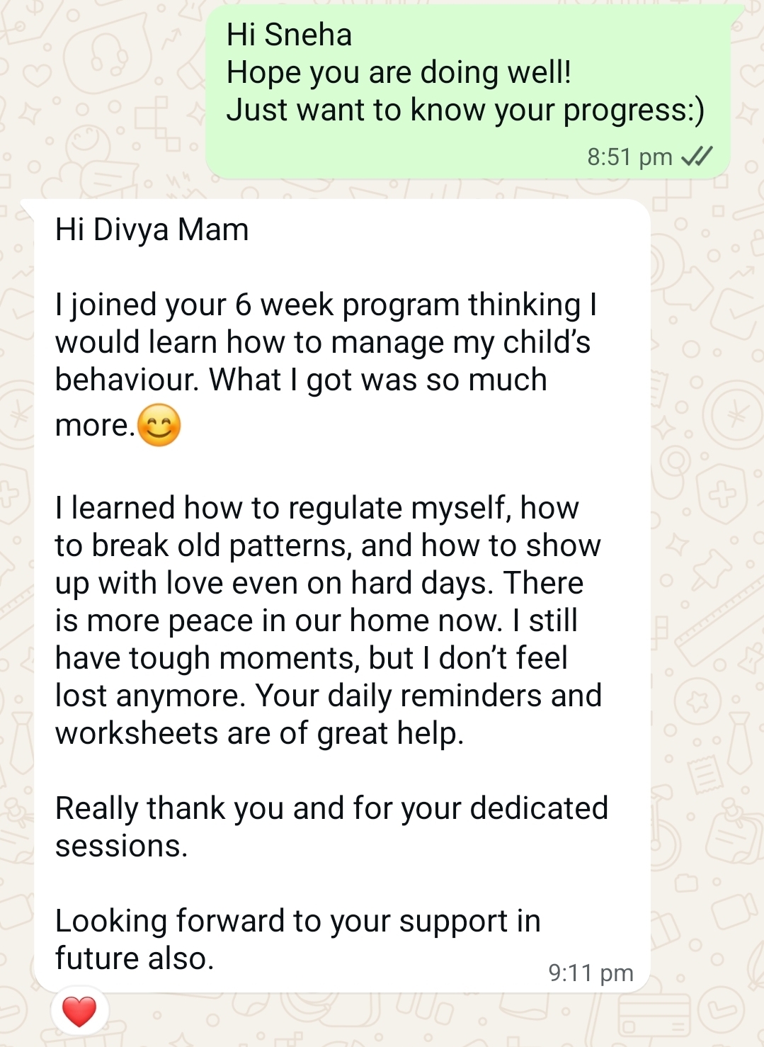 Parent testimonial 3